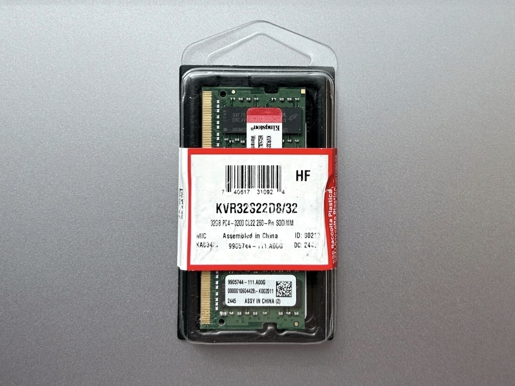 32 GB Kingston DDR4-3200 SODIMM