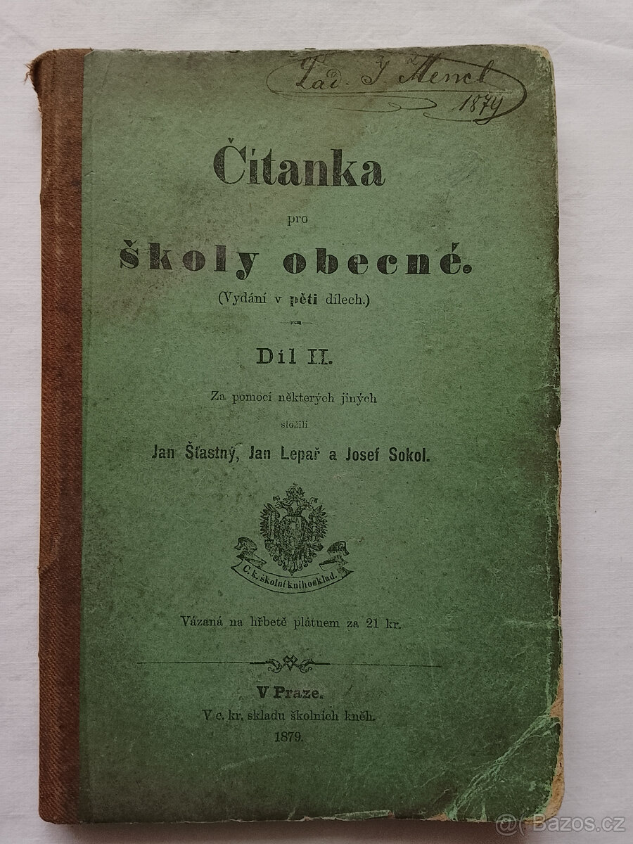 Čítanka školy obecné - 2. díl "1879"