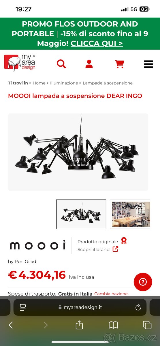 Lustr závěsná lampa SPIDER PAVOUK
