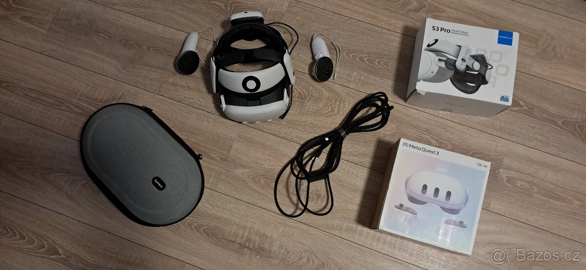 Oculus Quest 3 + S3 Pro + kabel 5m 2 Link PCVR + Pouzdro