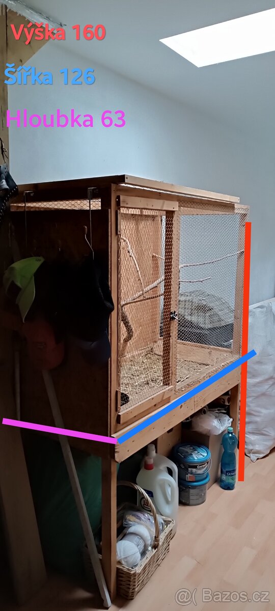 Ptačí voliera + hračky