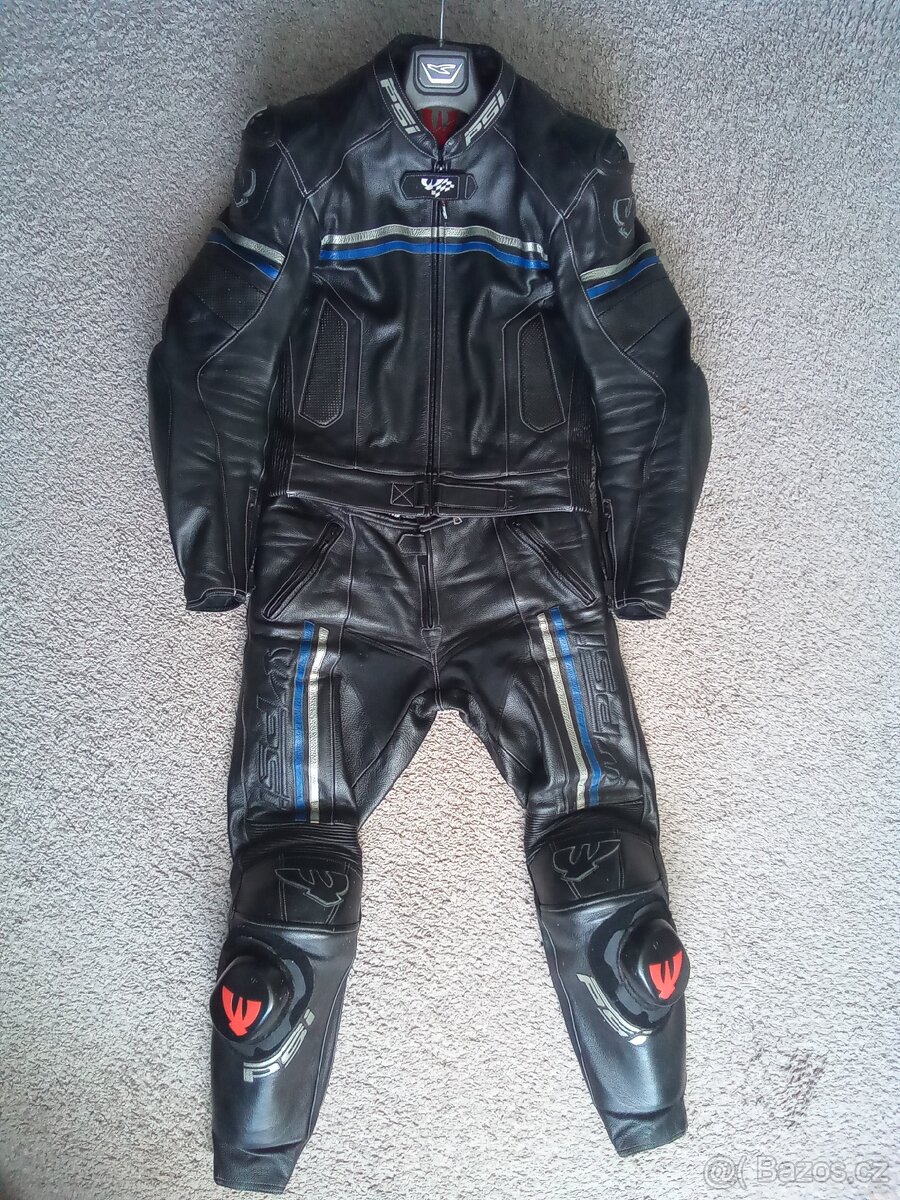 PSí Hubík kvalitní dvoudílná kožená kombinéza