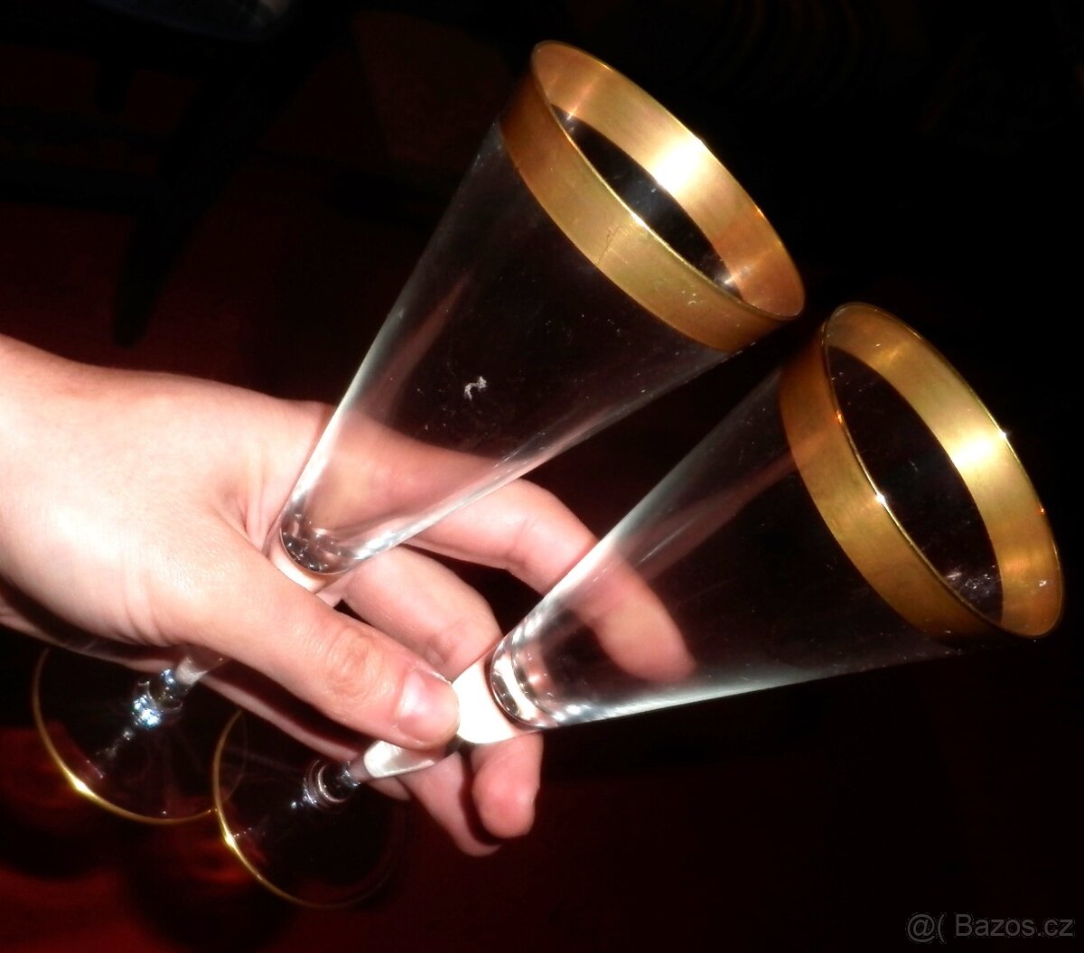 Sklenice, pohár sklo, 2 ks