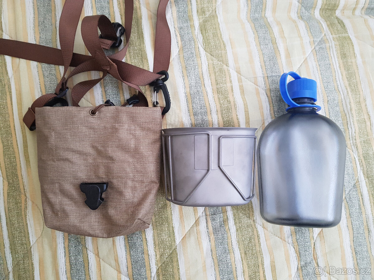Láhev nalgene, pítko nerez, obal
