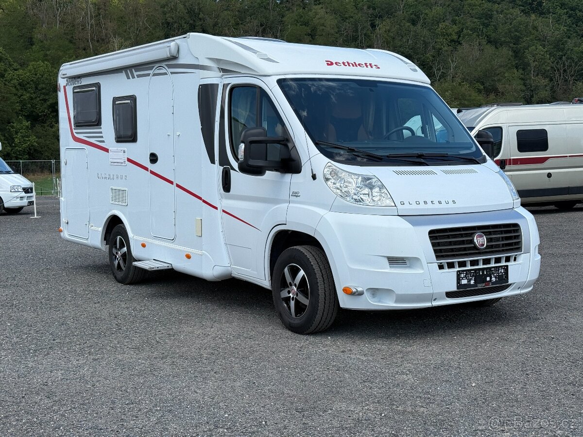 Dethleffs Globebus - Fiat Ducato, markýza, držák kol, Truma