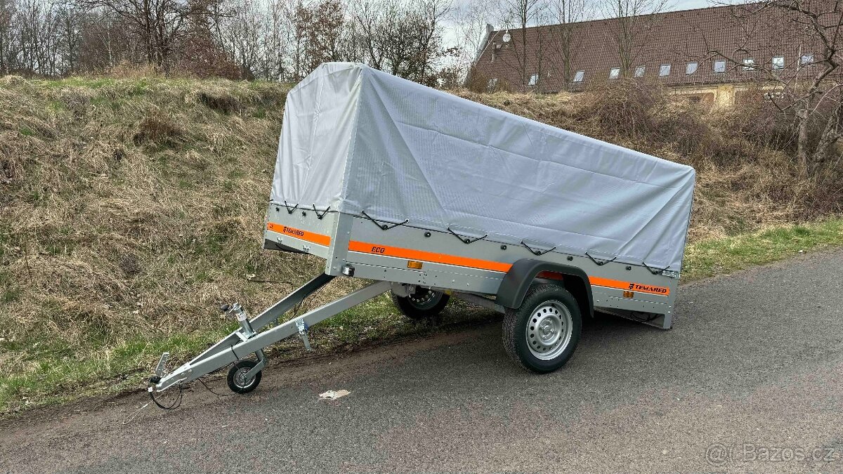 Pronájem přívěsného vozíku 750 kg – sklopný, 130 km/h