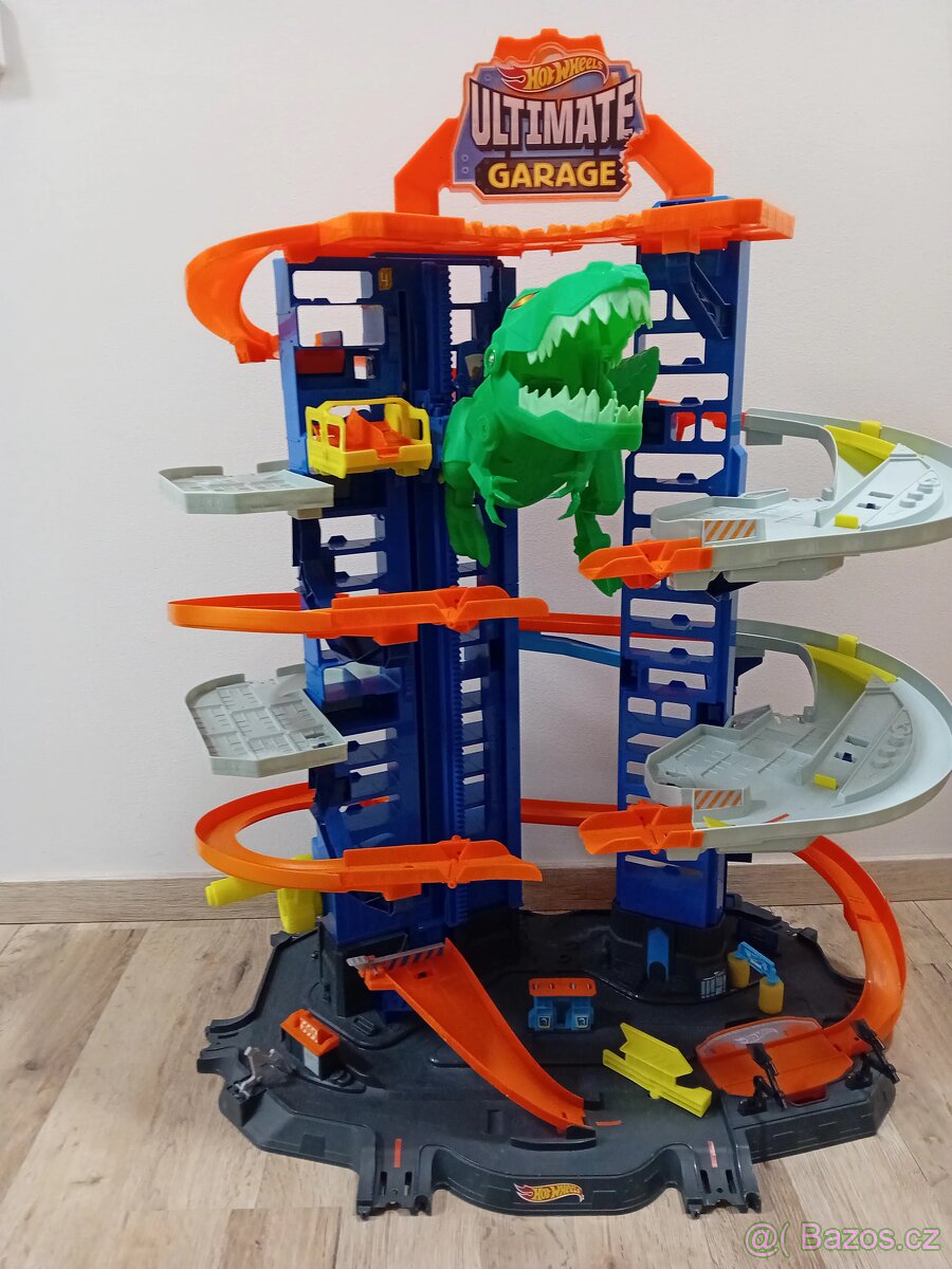 Hot Wheels City garáž s T-Rexem