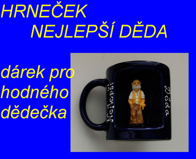 Ručně malovaný 3D hrnek NEJLEPŠÍ DĚDA