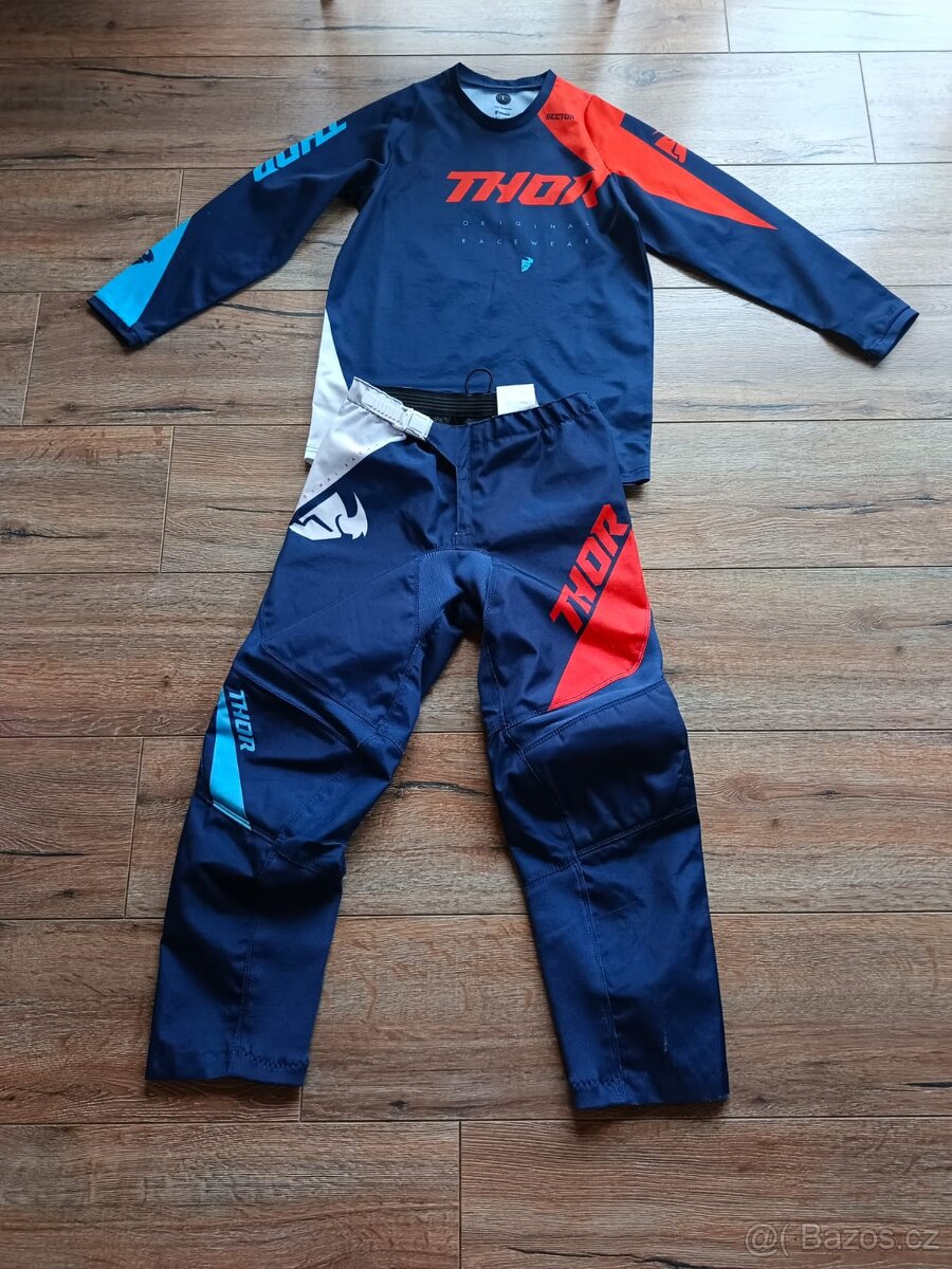 Prodám dětský motokrosový komplet Thor + boty