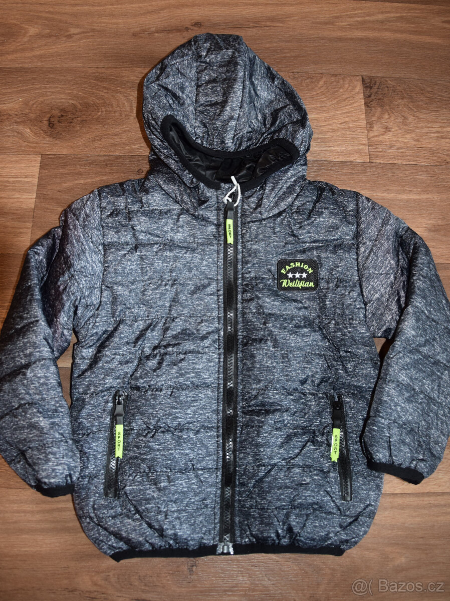 Chlap. šusťáková BUNDA s fleesem vel.98/104 NOVÁ 2.jakost -