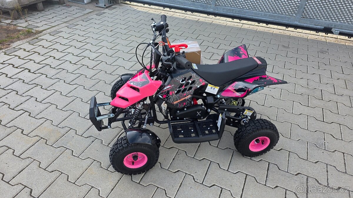 Dětská dvoutaktní čtyřkolka ATV Repti Nitro 49ccm růžová