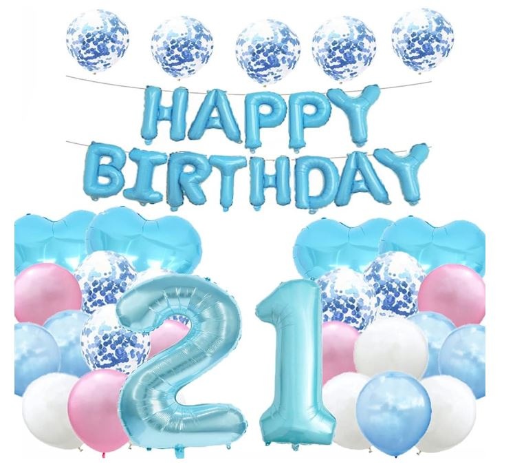 Oslava 21 nebo 12 let - balonky, dekorace, balonky 28 let