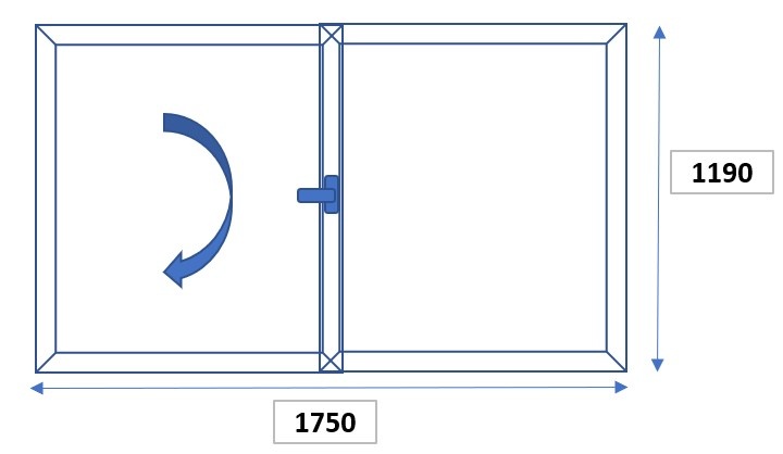 Dvoukřídlé okno se sítí proti hmyzu