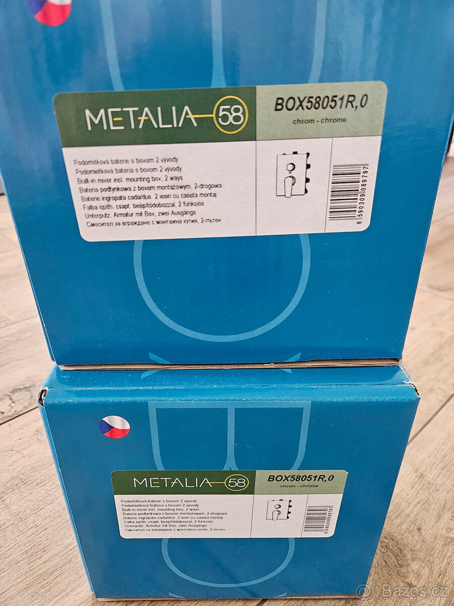 2x podomítková sprchová baterie Novaservis Metalia