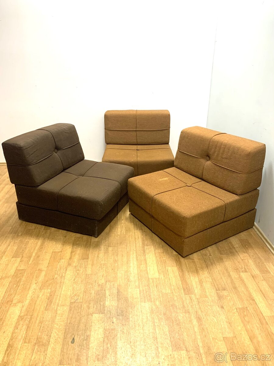 Retro křesla Pauli 70. léta rozkládací