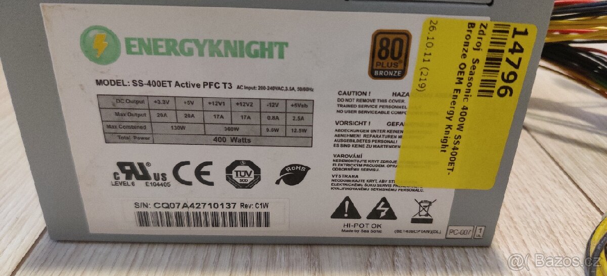 PC zdroj Seasonic Energy Knight SS-400ET 400W