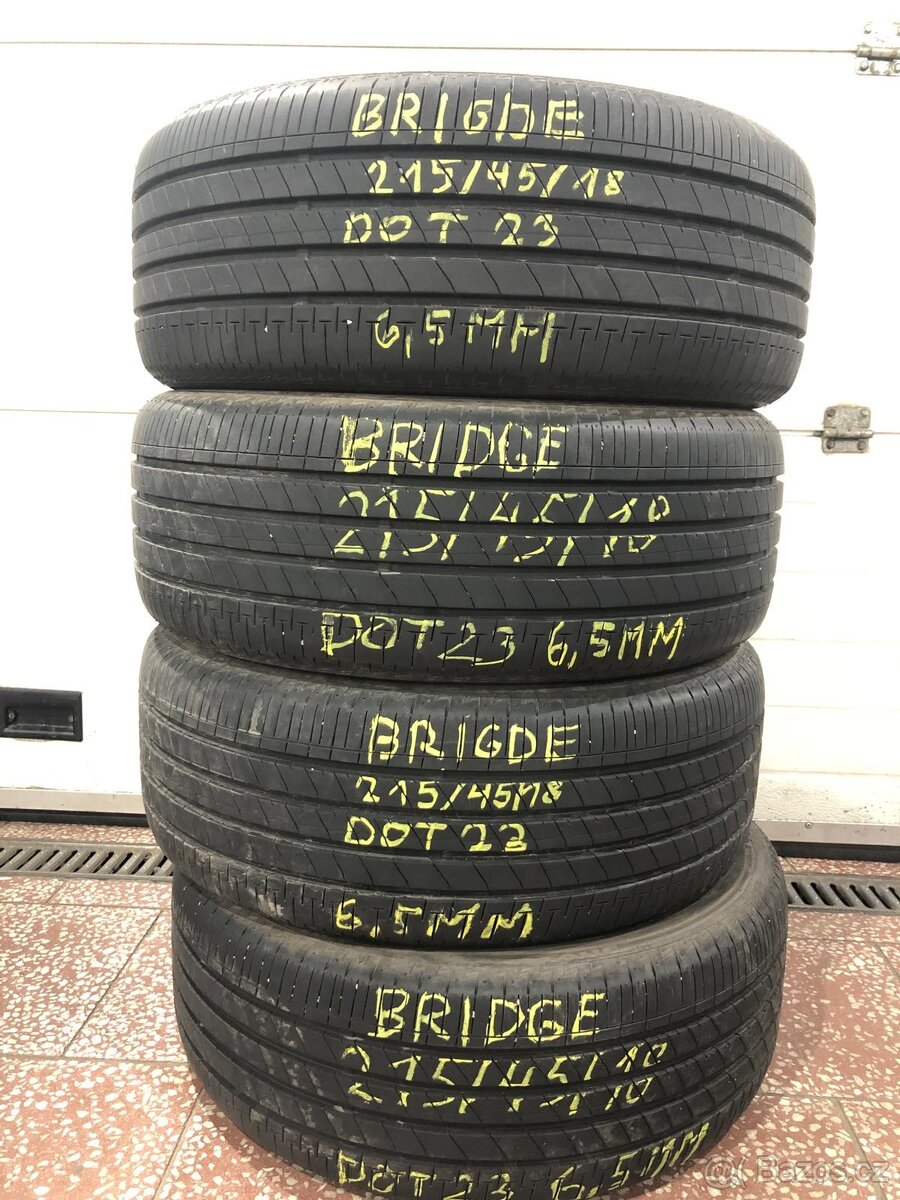 Letní Bridgestone 215/45/18 (2023 - 4x6,5mm)