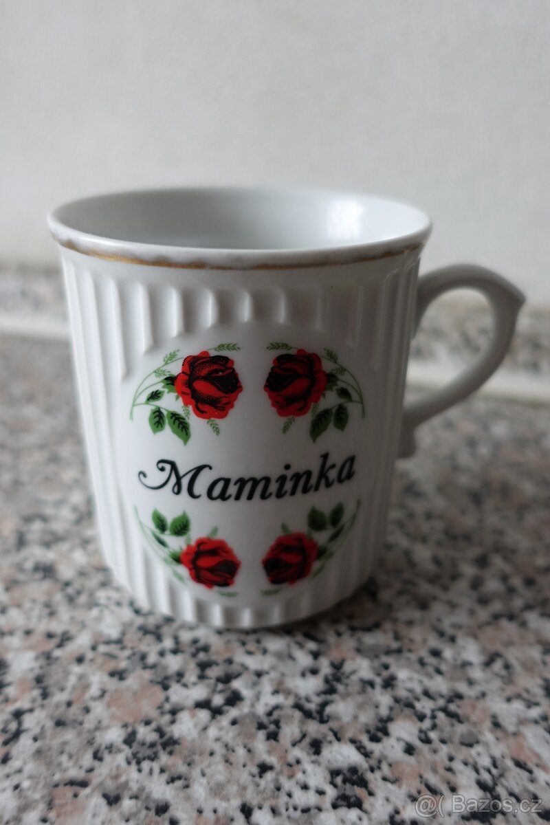 Hrnek retro s nápisem - maminka