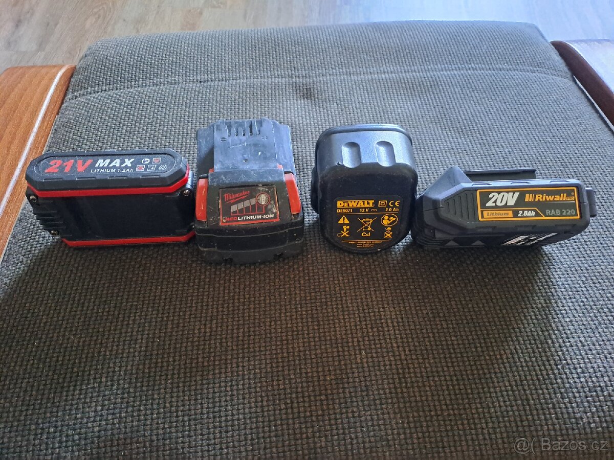 Aku baterie Milwaukee, DeWALT, MAX