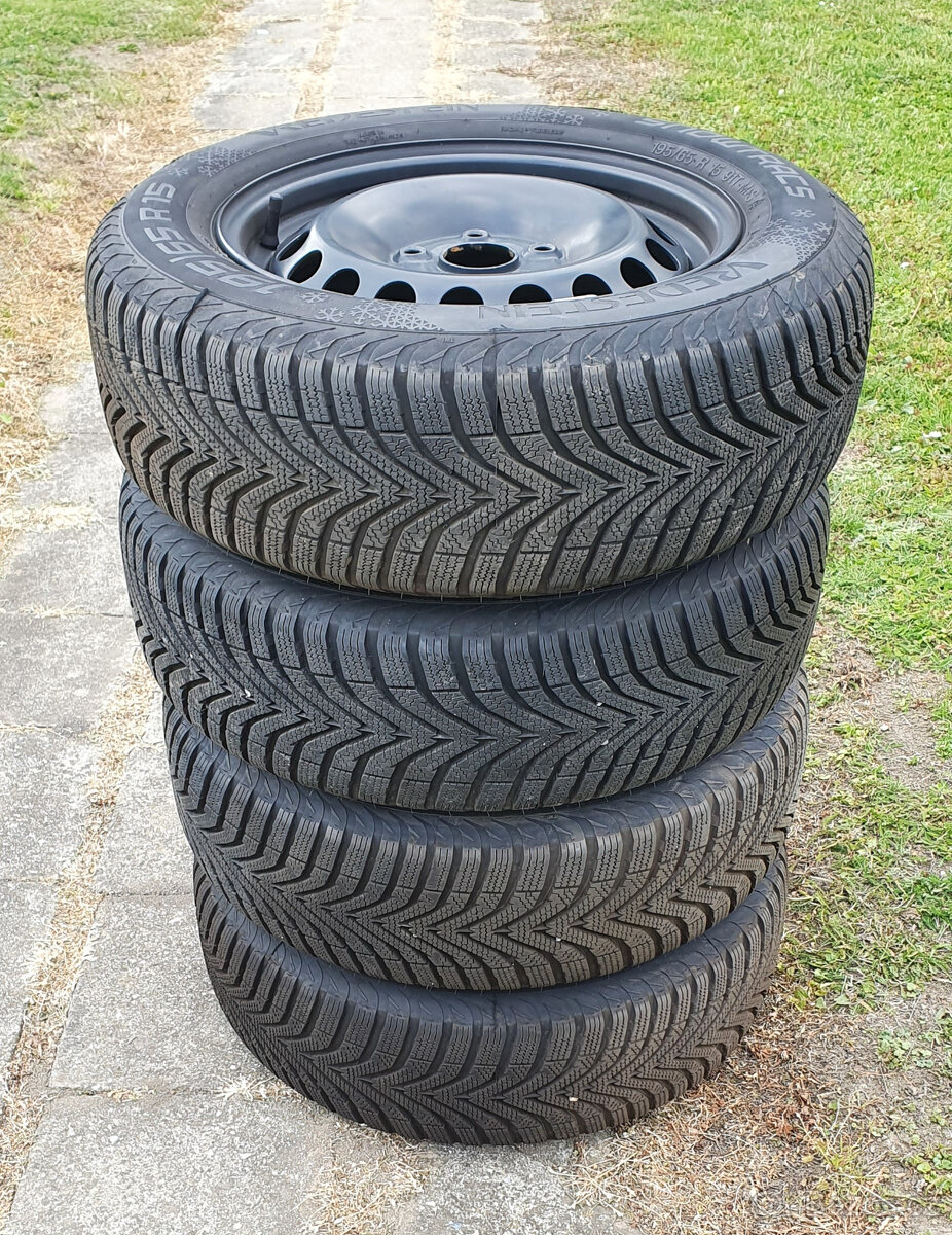 Ocel. disky 15" disky org. VW 5x112mm., pneu 195/65/15" 91