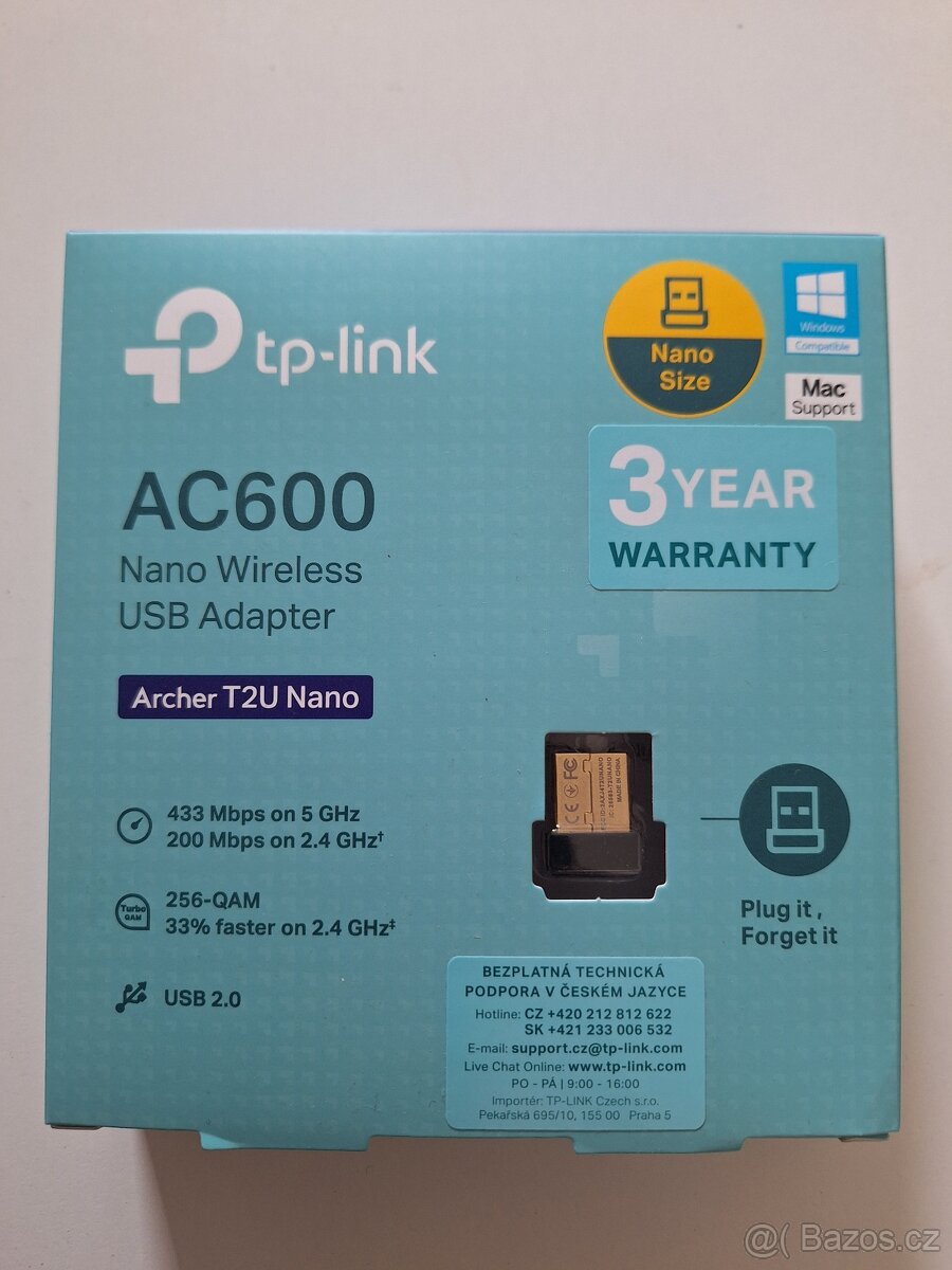 Bezdrátový Wi-Fi adaptér TP-LINK Archer T2U Nano