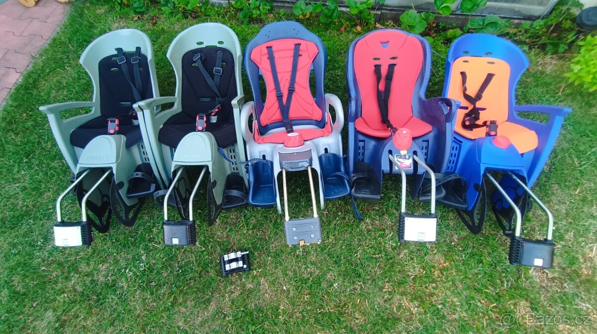 Dětské cyklosedačky na kolo Hamax Siesta, Smiley, Sleepy a B