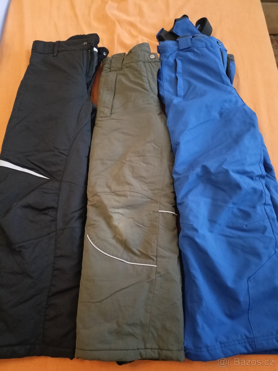 Lyžařské kalhoty/oteplovačky vel.134 a 146