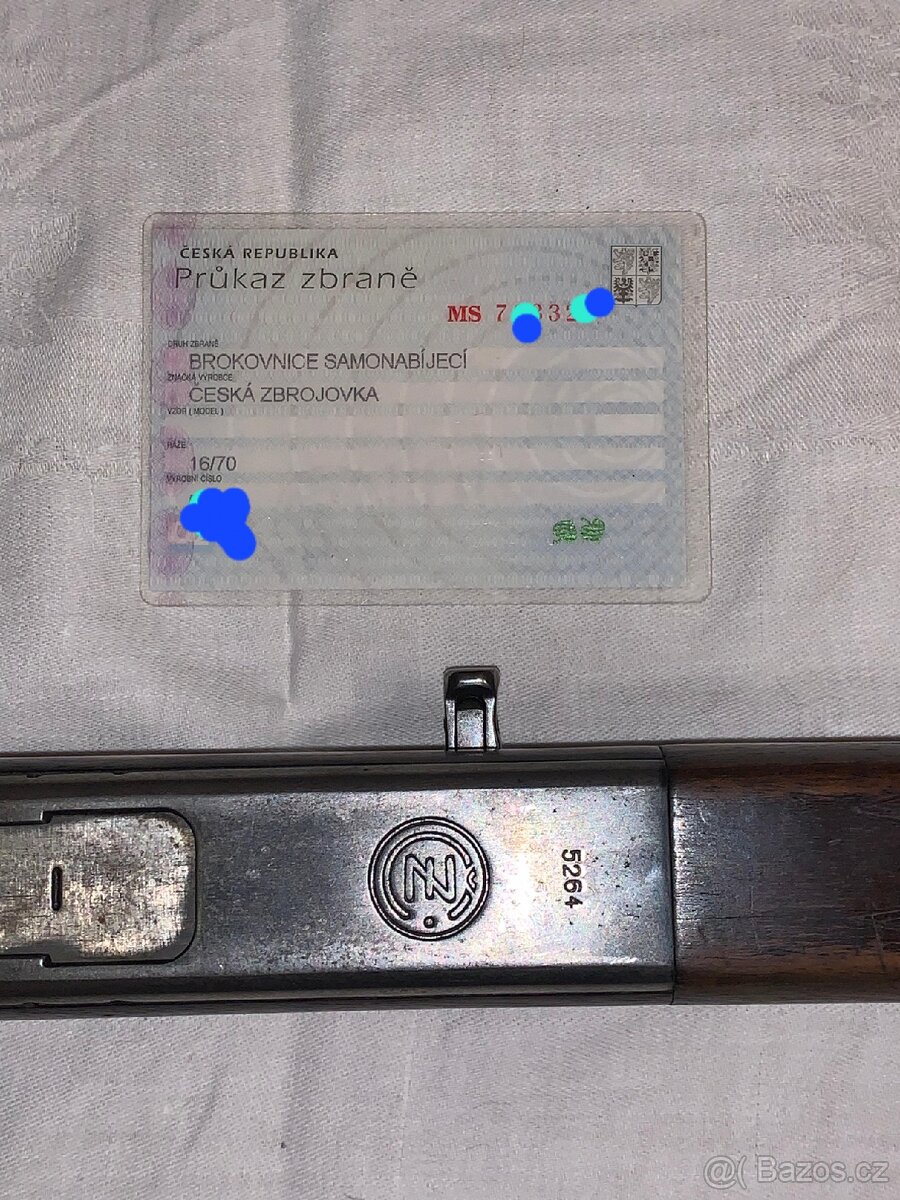 Brokovnice sam., Česká zbrojovka, mod. 816, ráže 16/70