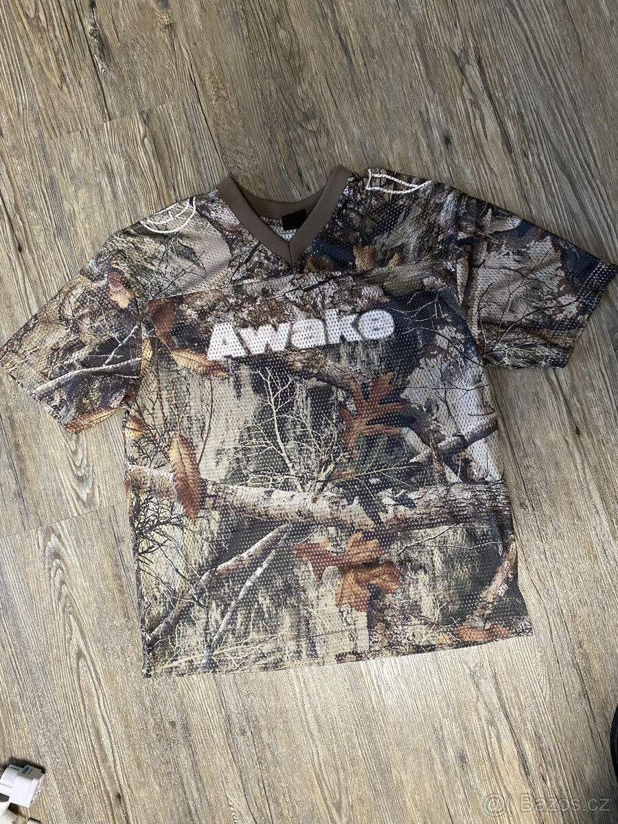 Tricko House camo-print perforovane