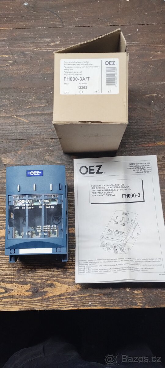 Pojistkový odpínač FH000-3A/T OEZ