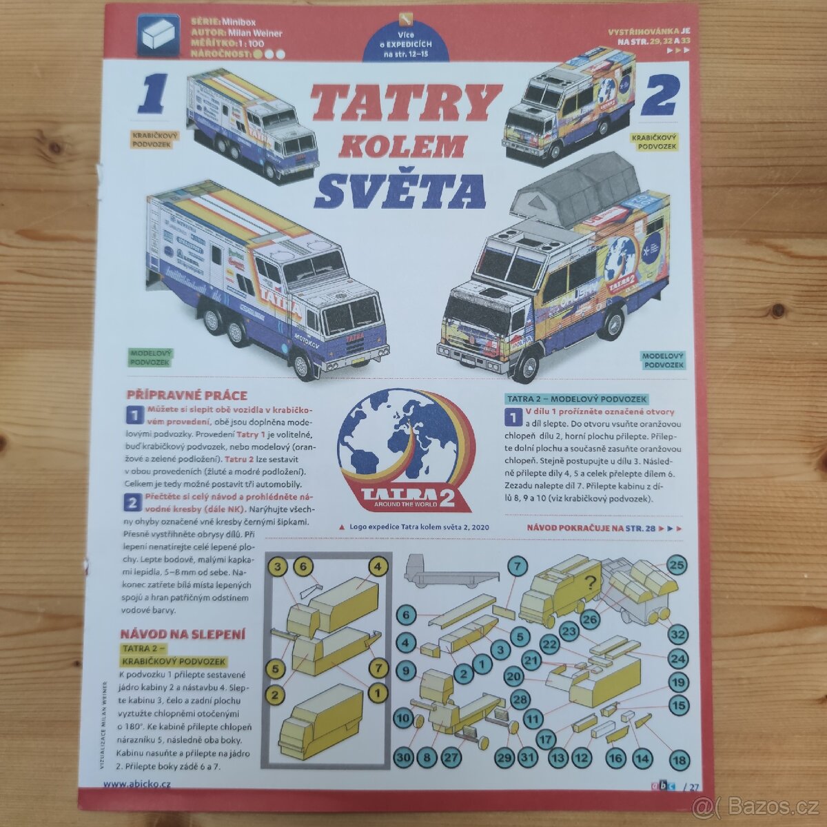 Papírový model Tatra kolem světa z ABC