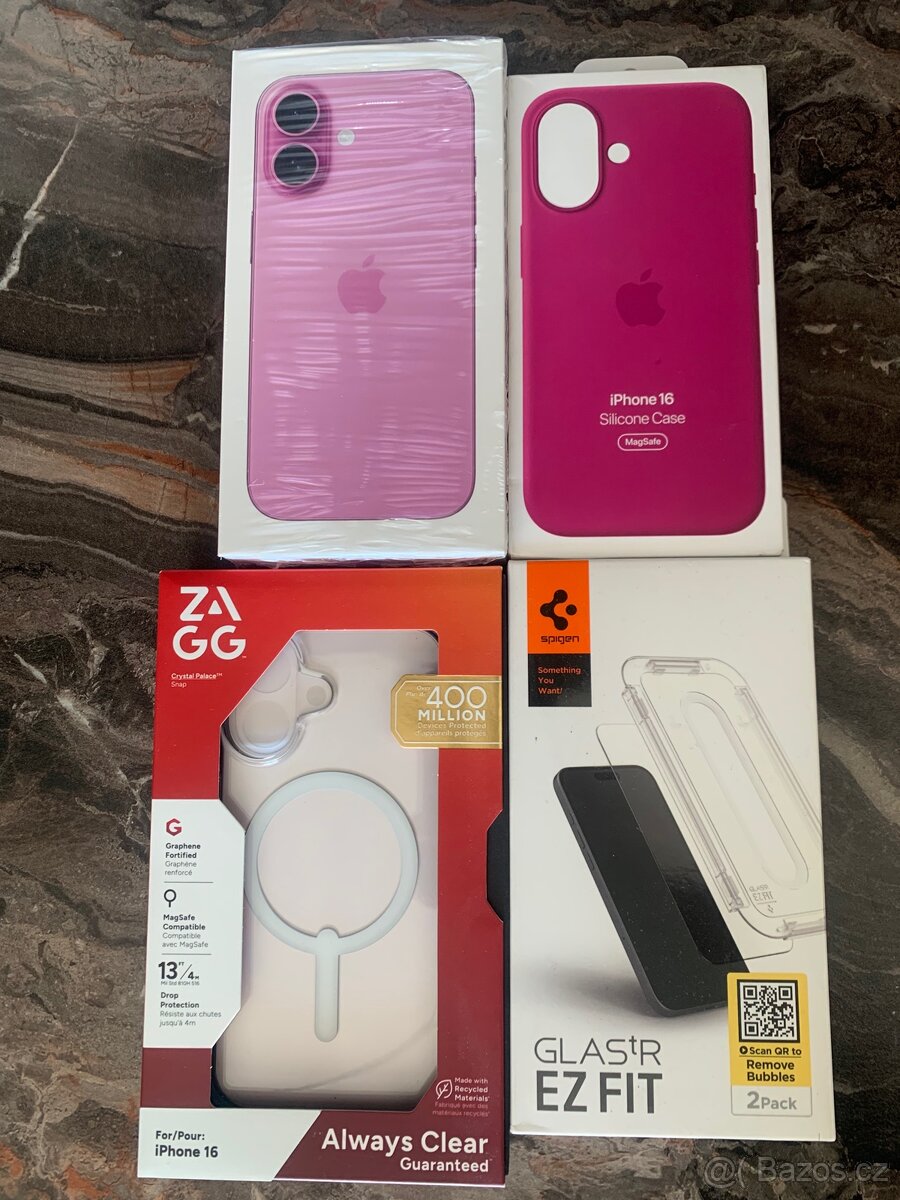 iPhone 16 128 gb, růžový, nový, nerozbalený, záruka