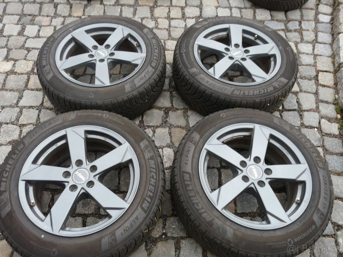 ALU KOLA + ZIMNÍ PNEU SEAT ŠKODA VW 225/55R17