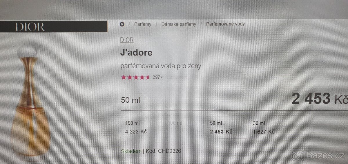 parfémovaná voda Dior J´a dore