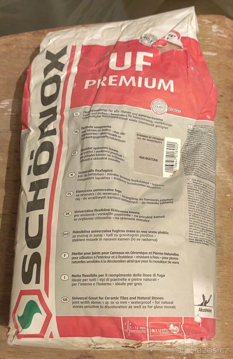 Spárovací hmota, spárovačka, šedá, nová.