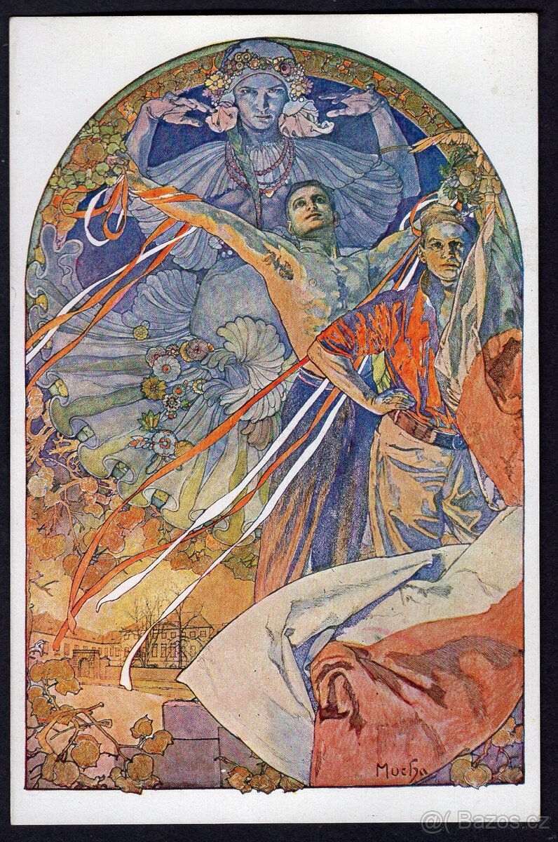 Pohľadnica Alfons Mucha – VIII. Slet všesokolský v Praze