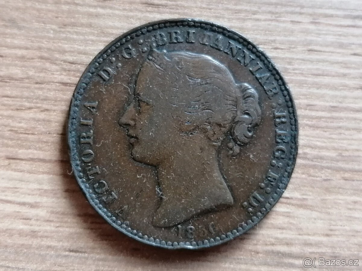 1 Penny token 1856 Nova Scotia mince Kanada Severní Amerika