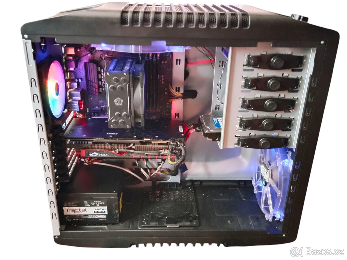 Herní PC Ryzen 5, SSD + HDD, 8–24GB RAM, R9 390