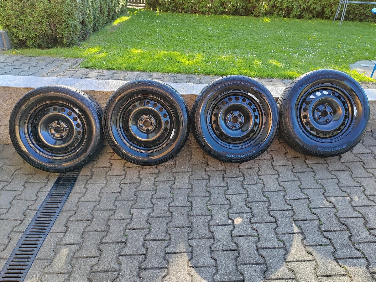 Kompletní kola, plechové disky, letní pneumatiky