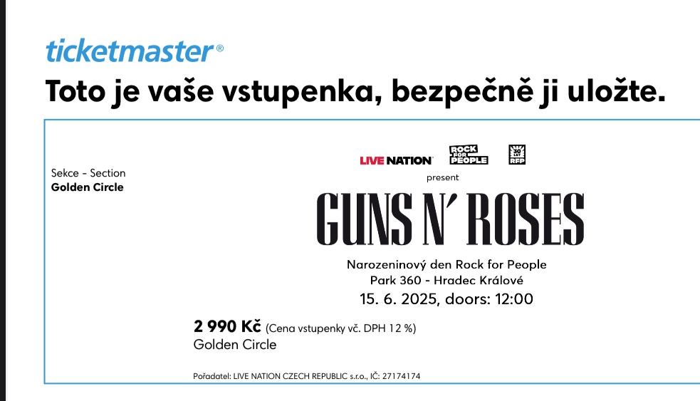 Guns N Roses - HK 15.6.25, Golden Circle