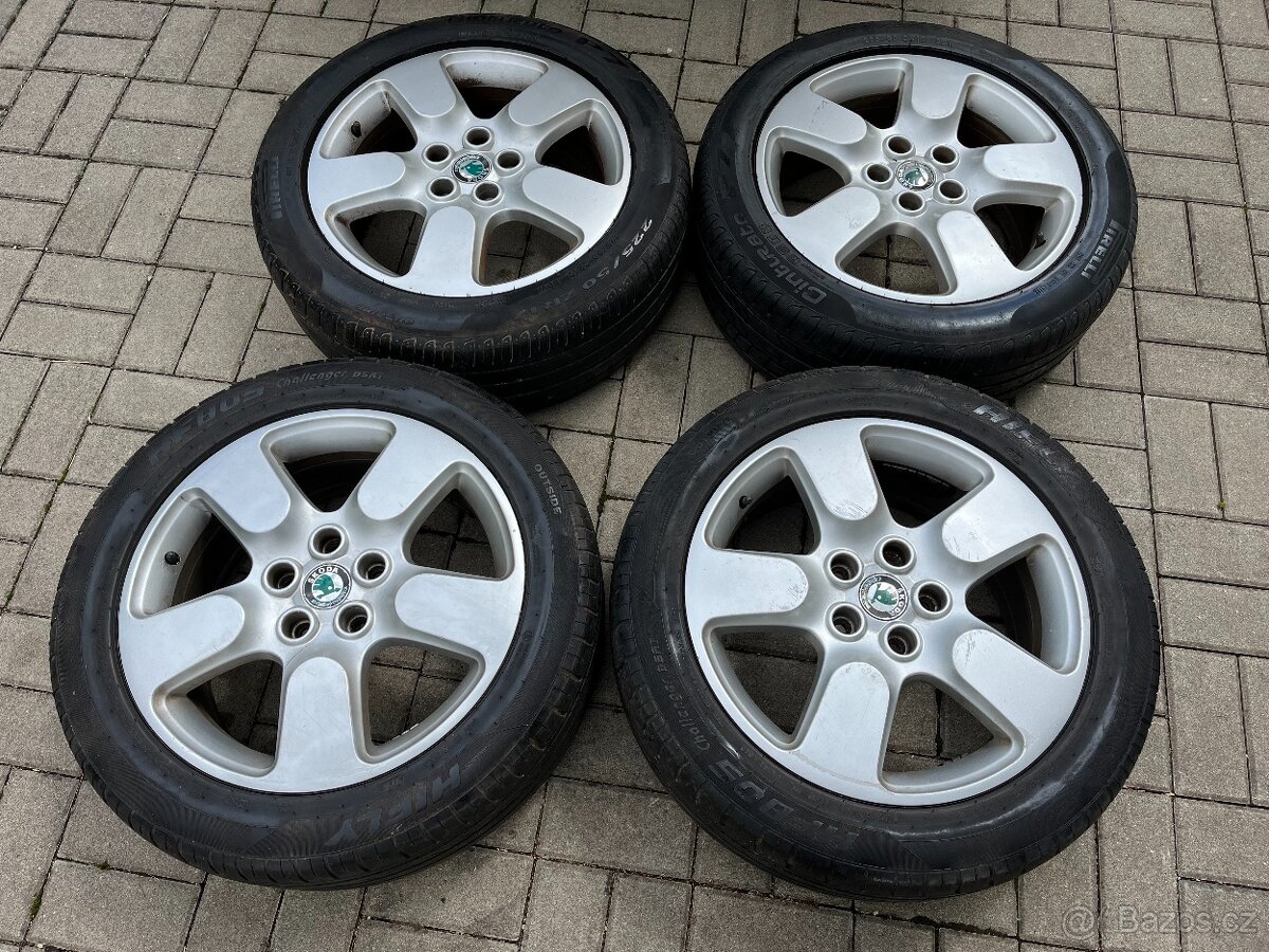 4x alu disky 5x112 R17, letní pneu