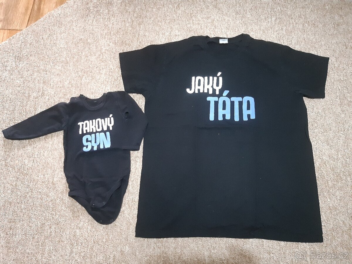 Dětské body a pánské tričko