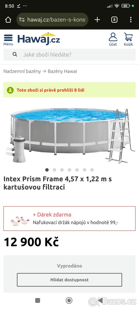 Intex Prism Frame 4,57 x 1,22 m s kartušovou filtrací