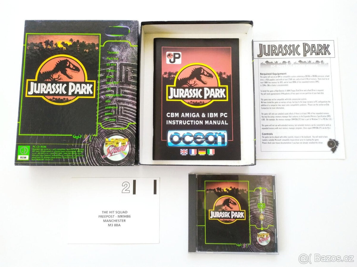 Pc Big Box - Jurassic Park, pro pc 386 a výš, MS-Dos