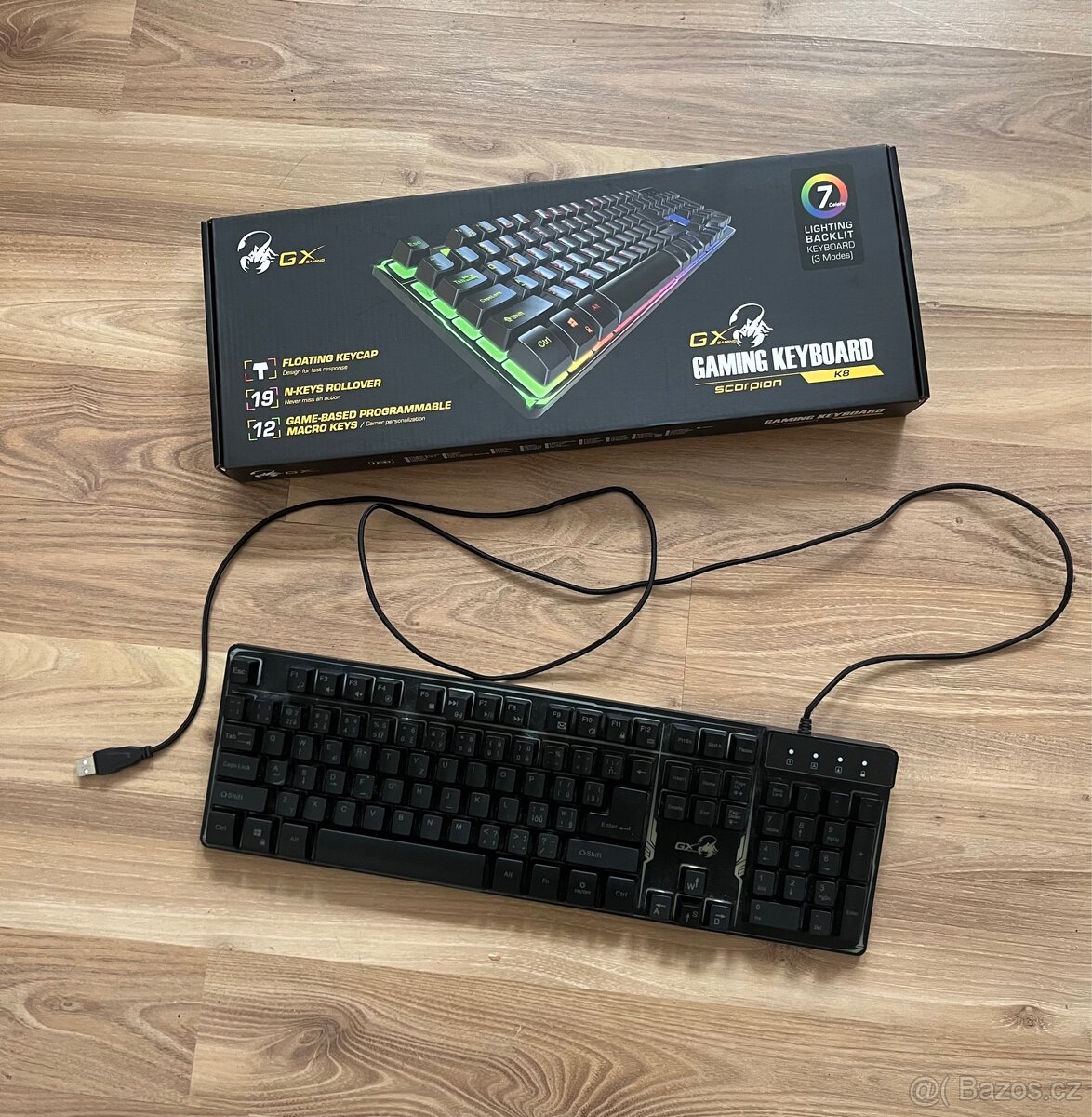 GX Gaming Scorpion K8 – herní klávesnice jako nová