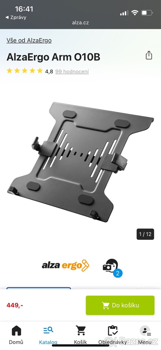 AlzaErgo Arm O10B
