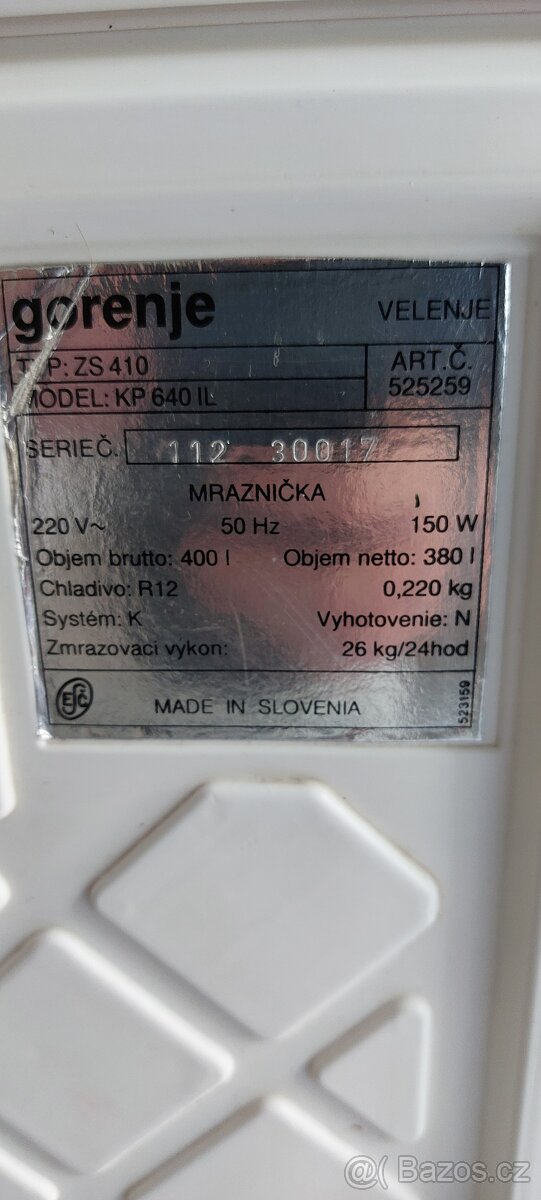 Profi mrazák Gorenje 400 litrů