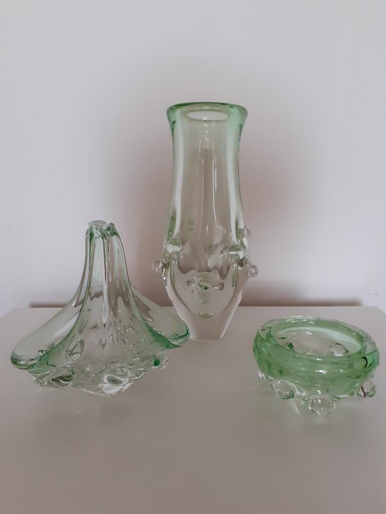 Hutní sklo - sada - sklárna Škrdlovice