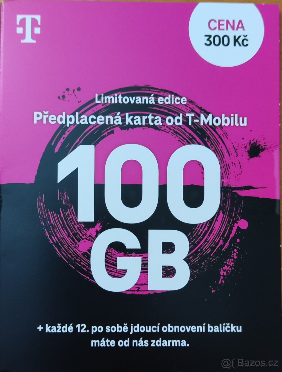 Limitovaná Twist karta T-Mobile 100 GB, aktivace do 4.6.2028