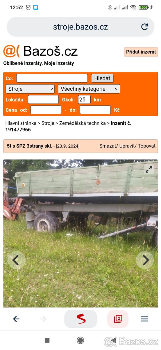 Vlek 5t 3str skl. S SPZ